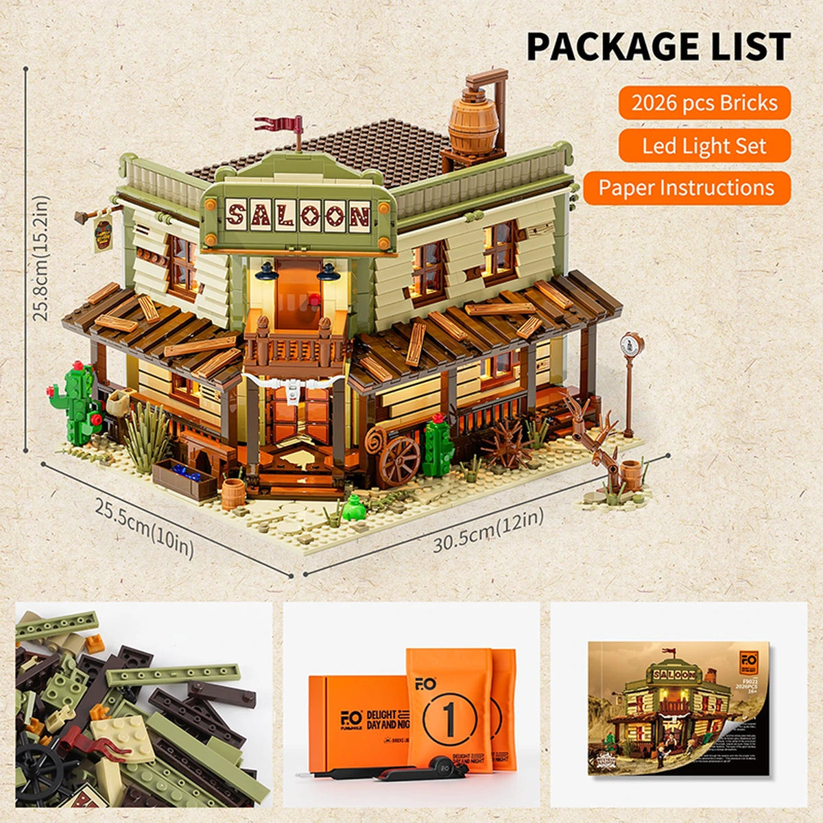 Lumibricks The Old West 14019 Fortune Club Saloon - Image 4