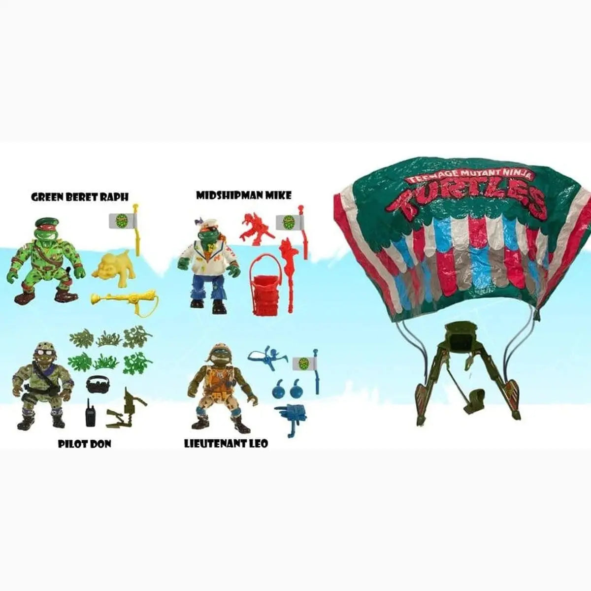 Tortues Ninja Classic figurines pack de 4 Sewer Heroes avec Parachute - Image ajoutée 2