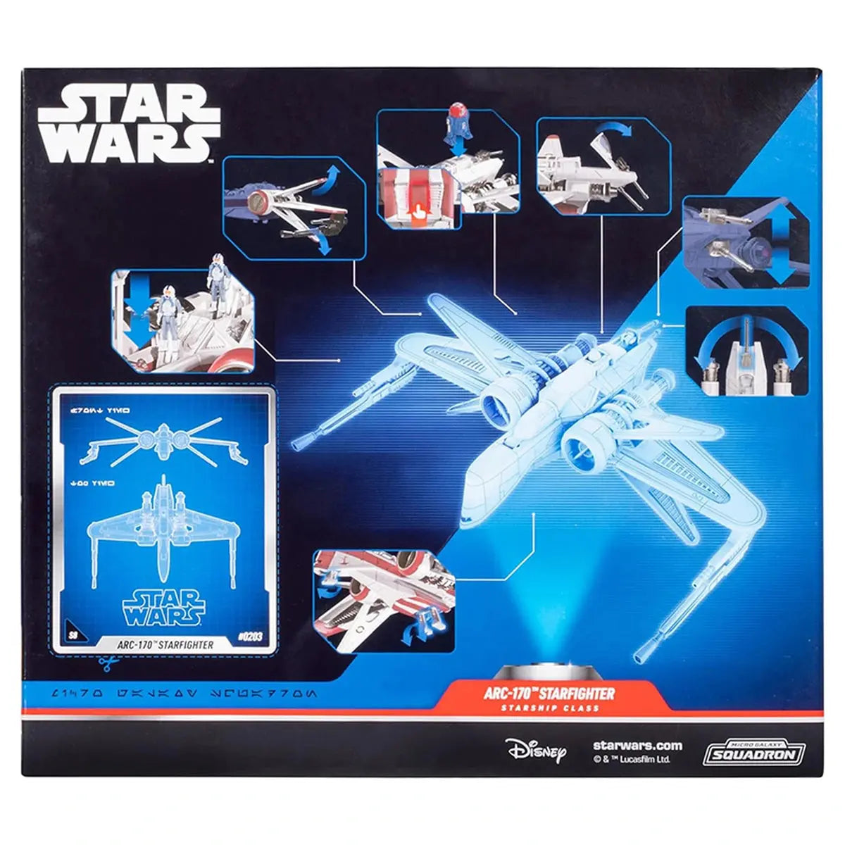 Star Wars Micro Galaxy Squadron Deluxe Vehicle & Figure Arc 170 S8 20cm - Image 3
