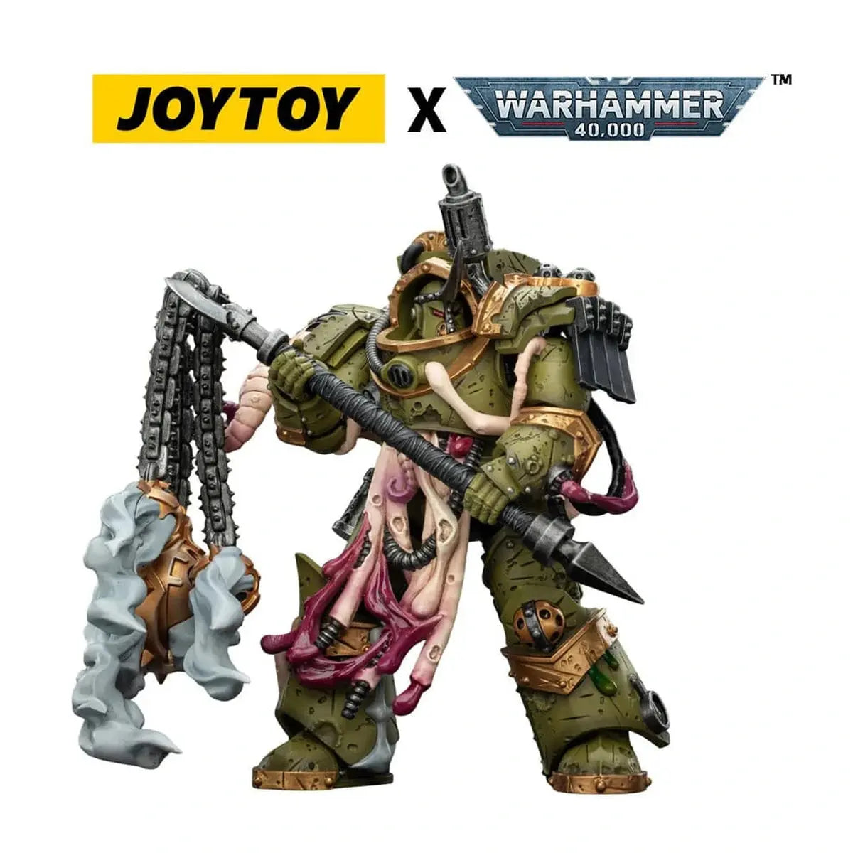 Warhammer 40,000 figurine Death Guard Blightlord Terminator 2 with Flail of Corruption 14 cm - Image 7
