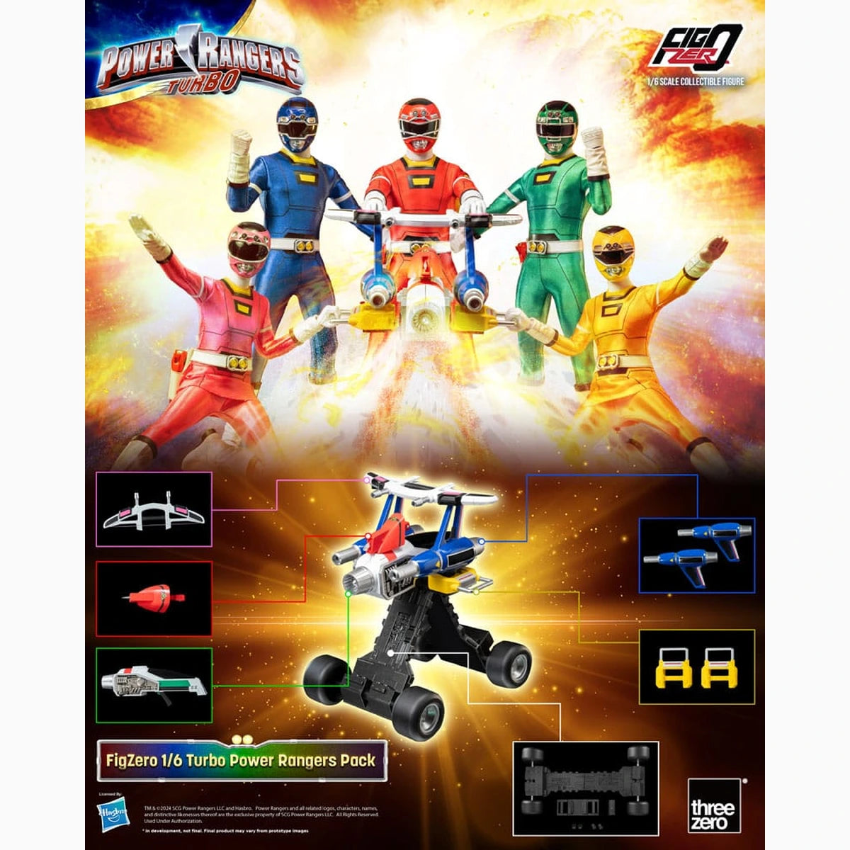 Power Rangers Turbo pack 5 figurines FigZero 1/6 Turbo Power Rangers 30 cm - Image 7