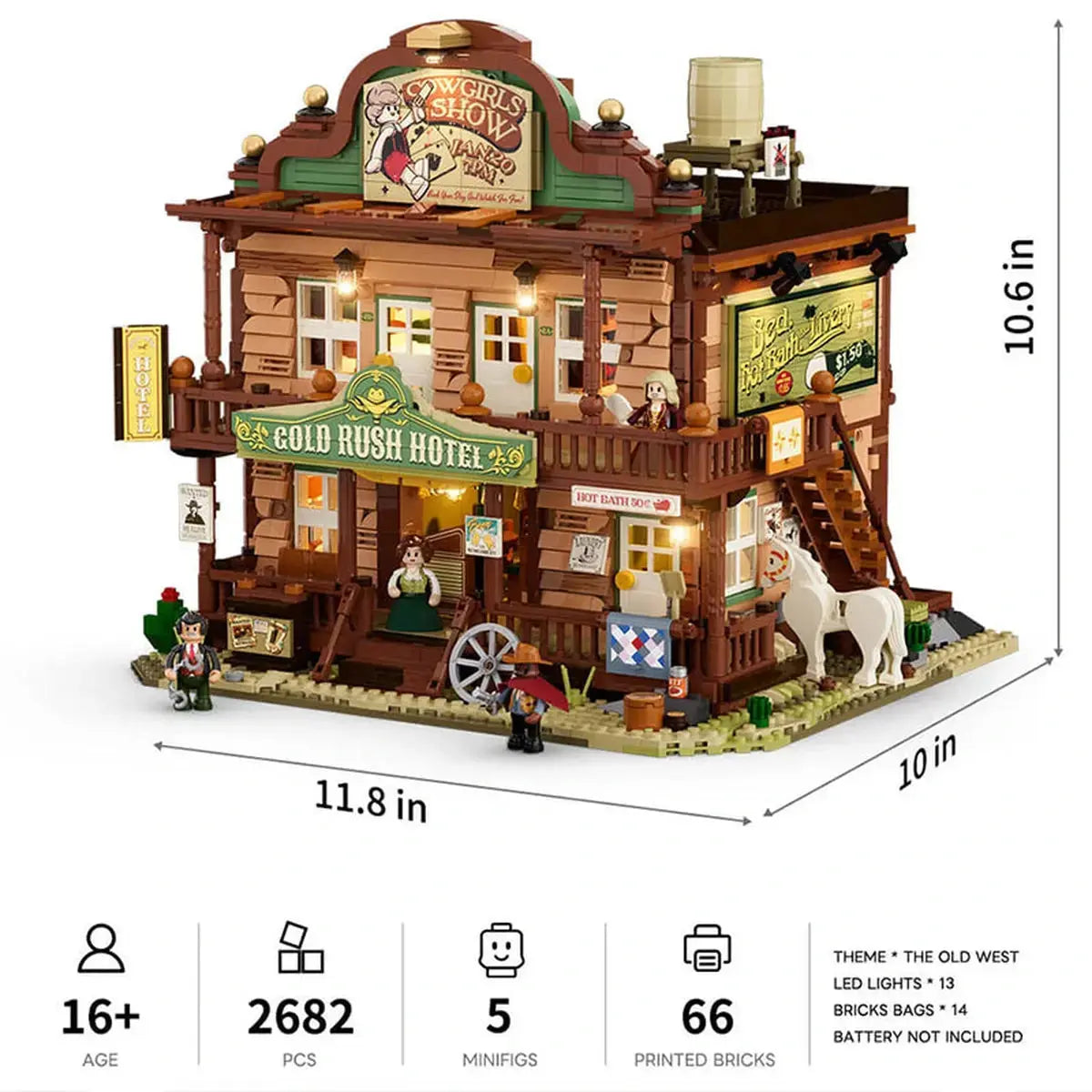 Lumibricks The Old West 14014 Old West Inn - Image 4