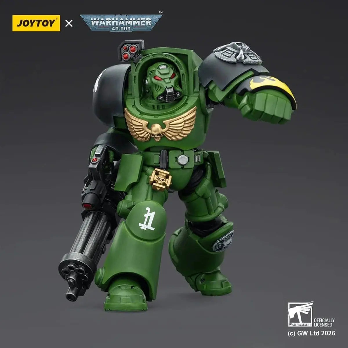 Warhammer 40,000 figurine Salamanders Terminator 3 with Power Fist and Assault Cannon 14 cm - Image 7