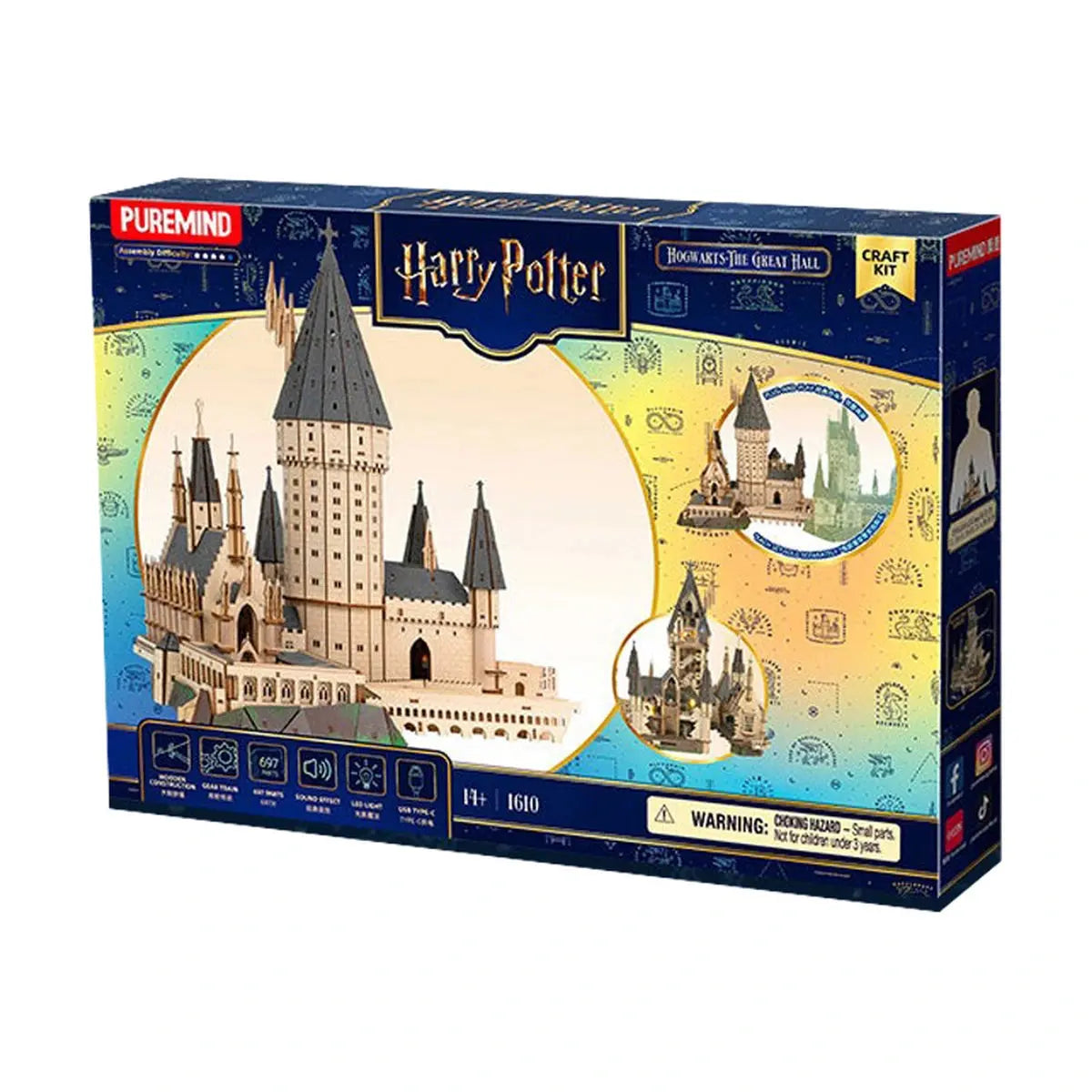Harry Potter Puremind Wooden Scene Hogwarts The Great Hall Light Up And Sound - Image 4