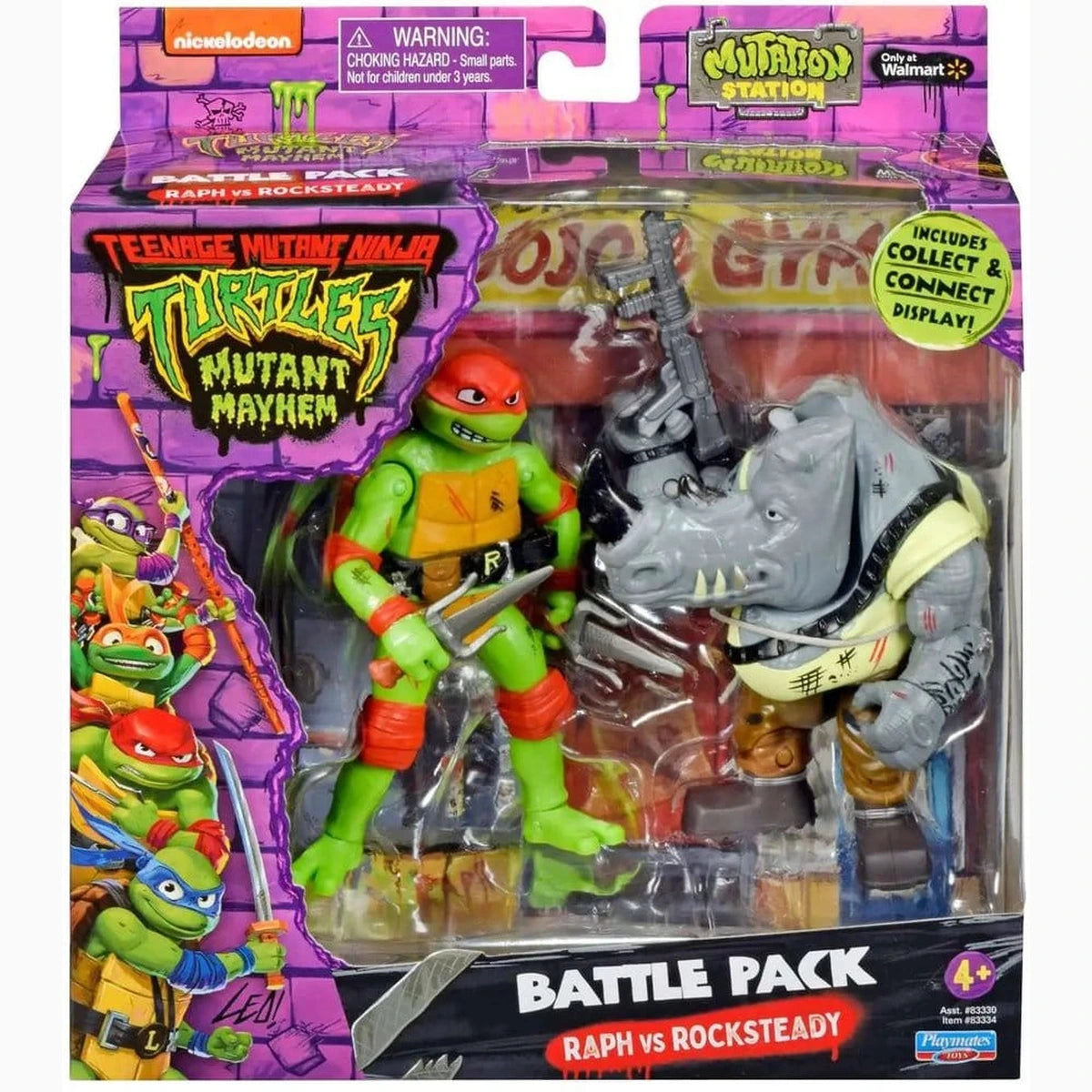 Ninja Turtles: Teenage Years Battle Pack figurines Raphael vs. Rocksteady 11 cm - Image 4
