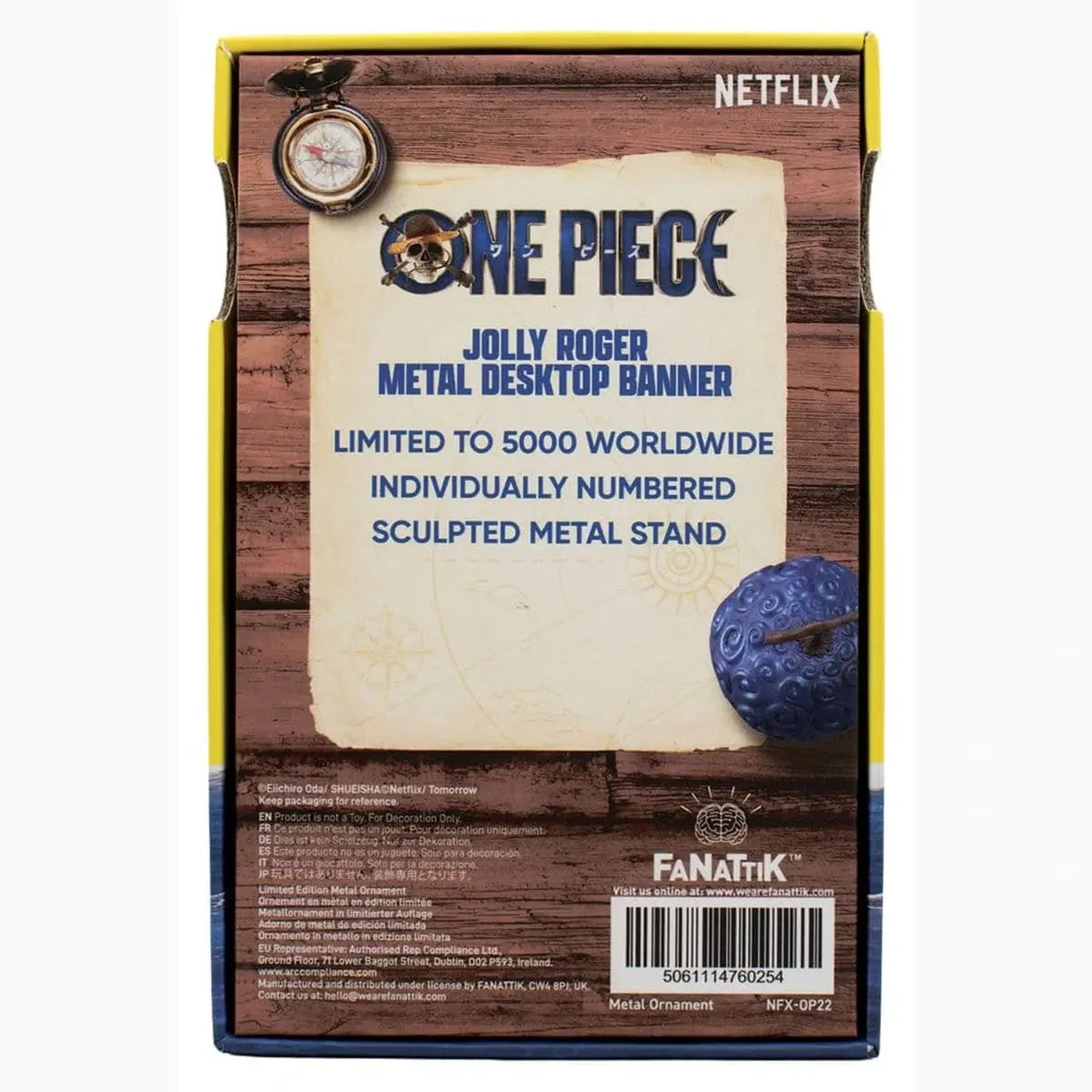 One Piece réplique Bannière en métal de l'équipage du Chapeau de paille 11 x 6 cm - Image 7