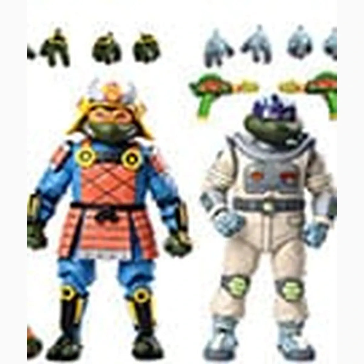 Tortues Ninja (Cartoon) pack 2 figurines Space Adventure & Samurai Turtles 18 cm - Image ajoutée 11