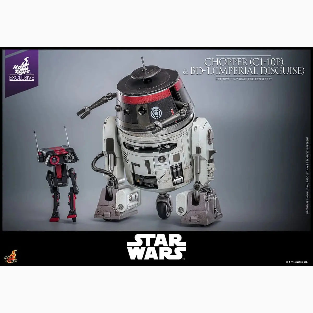 Star Wars figurine set 1/6 Chopper (C1-10P™) & BD-1™ (Imperial Disguise) 18 cm & 8 cm - Image 7