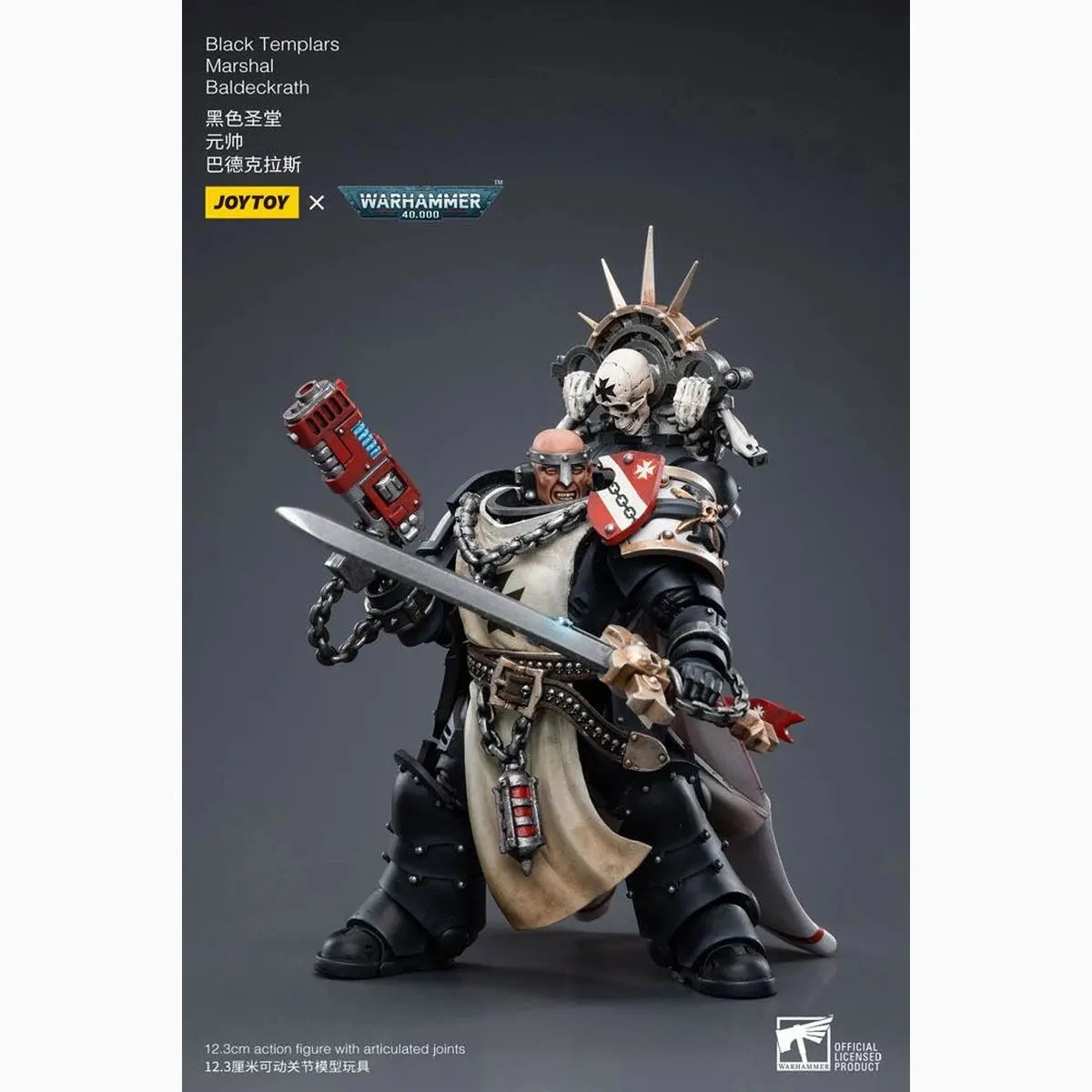 Warhammer 40k figurine 1/18 Black Templars Marshal Baldeckrath 12 cm - Image 7