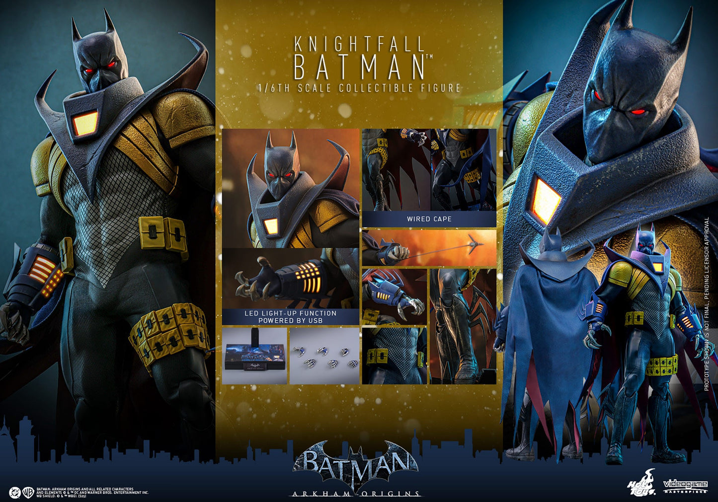 Batman: Arkham Origins figurine Videogame Masterpiece 1/6 Knightfall Batman 32 cm - Rue Du Retro