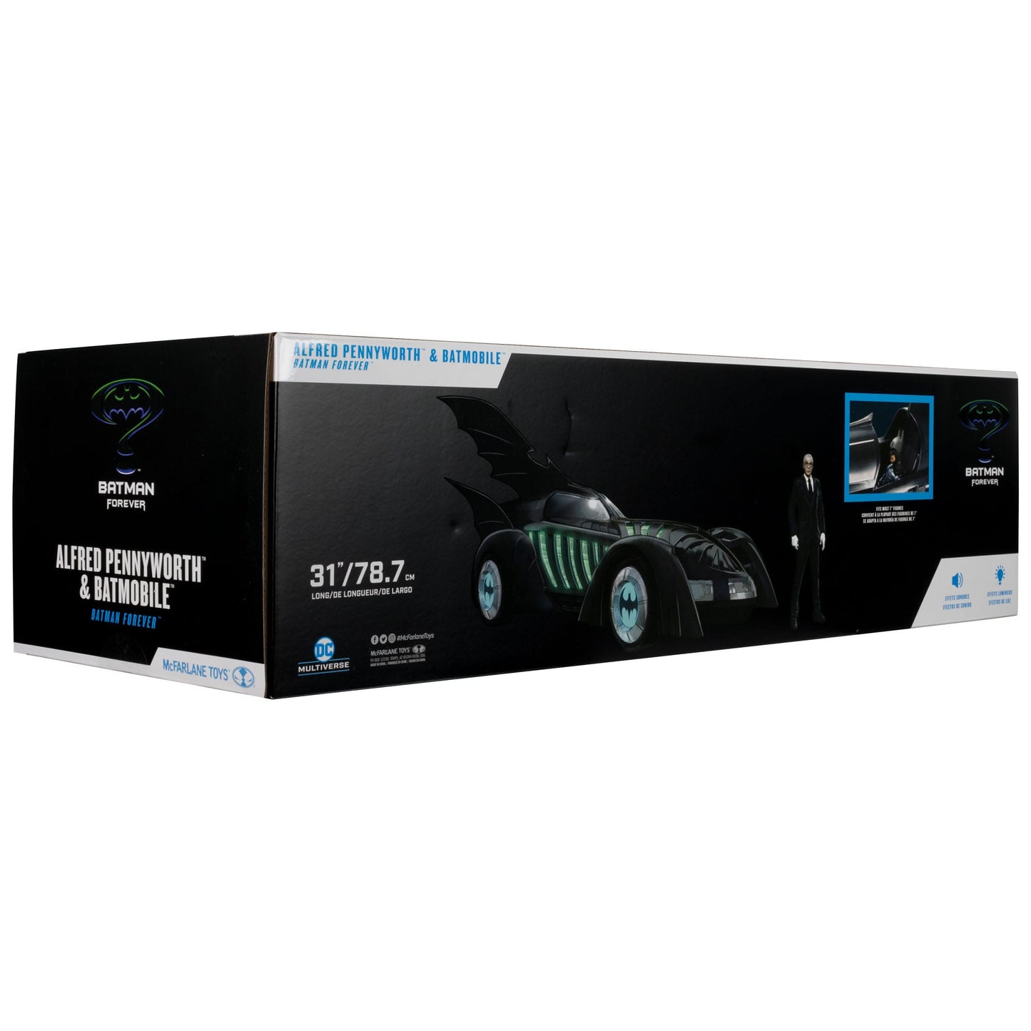 Batman Forever DC Multiverse Batmobile et figurine Alfred Pennyworth 79cm Rue Du Retro