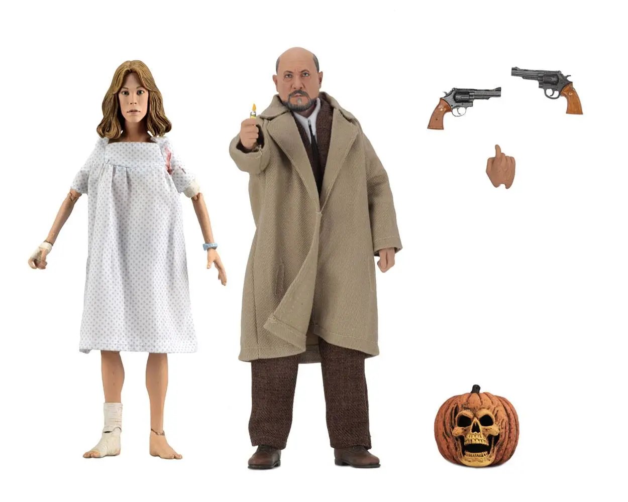 Halloween 2 : Le Masque pack 2 figurines Retro Doctor Loomis & Laurie Strode 20 cm Neca