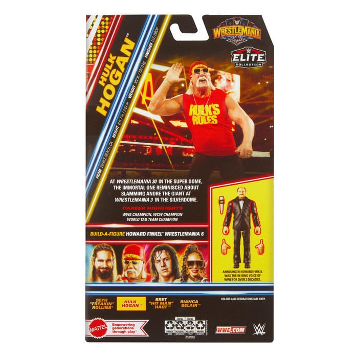 Hulk Hogan WWE WrestleMania Elite Collection figurine 15cm Mattel