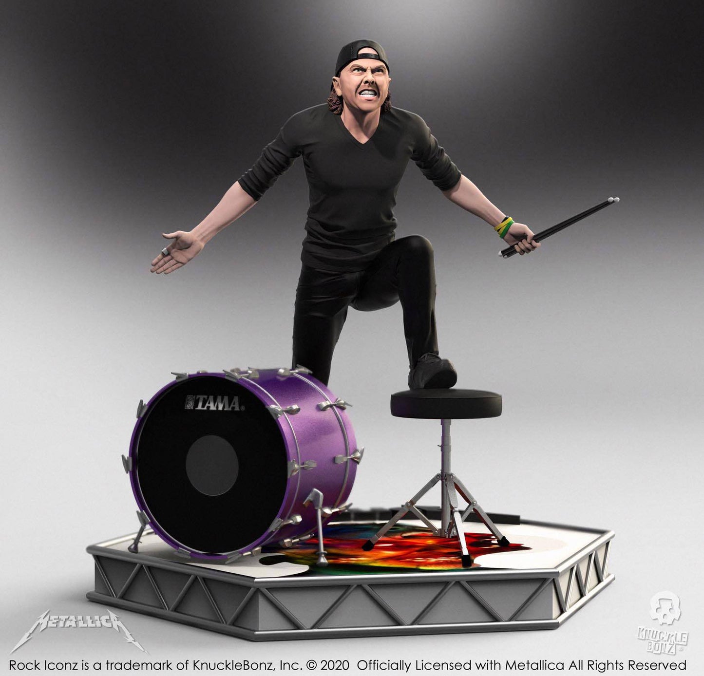 Metallica Lars Ulrich statuette Rock Iconz Limited Edition 22cm - Rue Du Retro