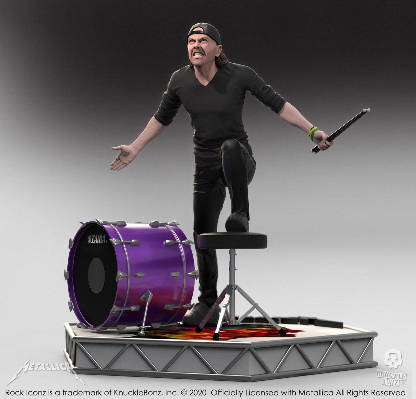 Metallica Lars Ulrich statuette Rock Iconz Limited Edition 22cm - Rue Du Retro