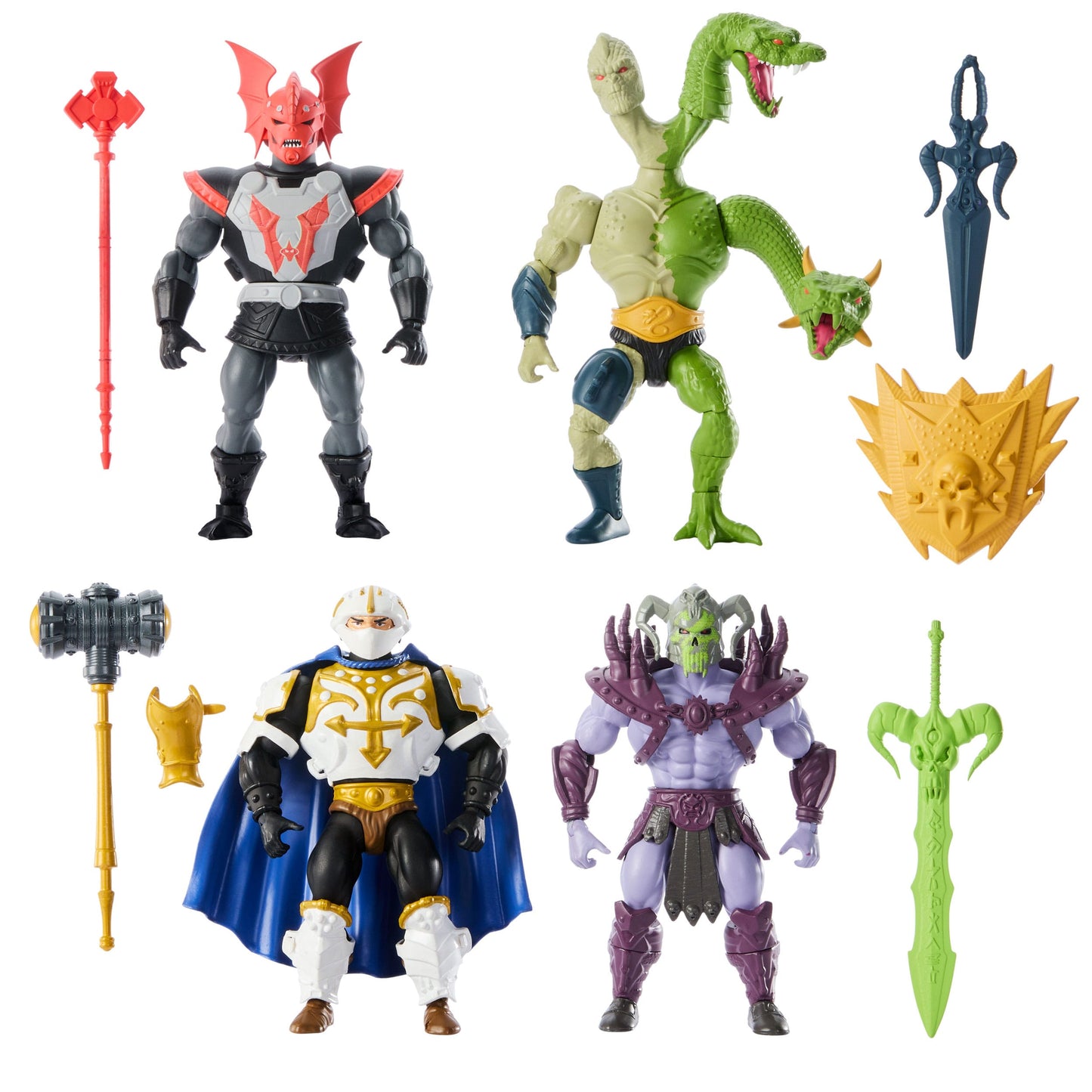 Musclor Les Maîtres de l'univers Motu Masters of the Universe Origins pack 4 figurines exclusives 14cm Mattel