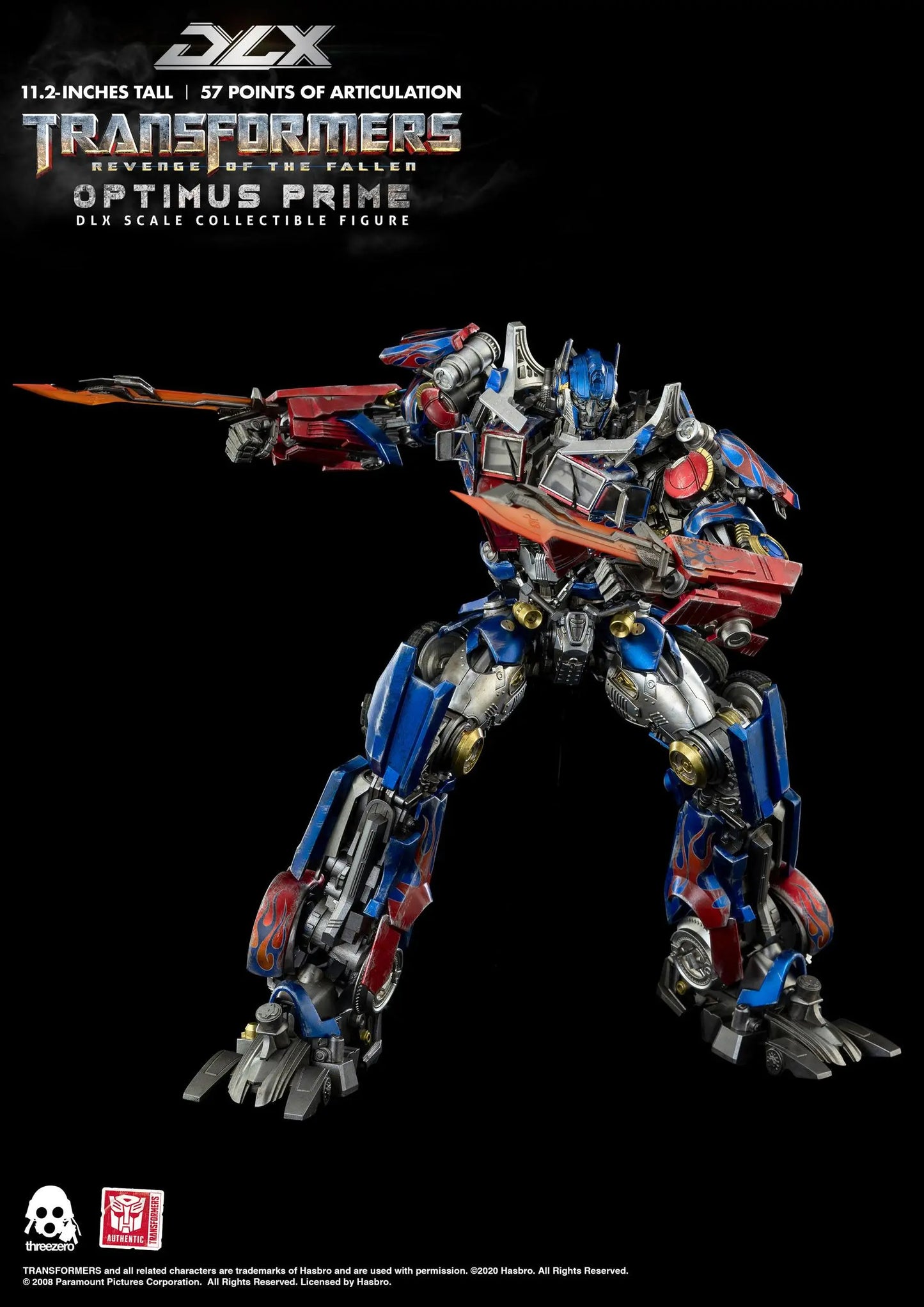 Optimus Prime Transformers 2 La Revanche figurine DLX 28cm ThreeZero