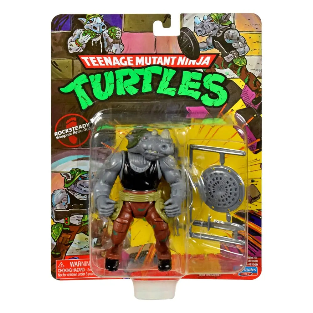 Tortues Ninja Rocksteady figurine Classic Mutant 10 cm Playmates/Nickelodeon