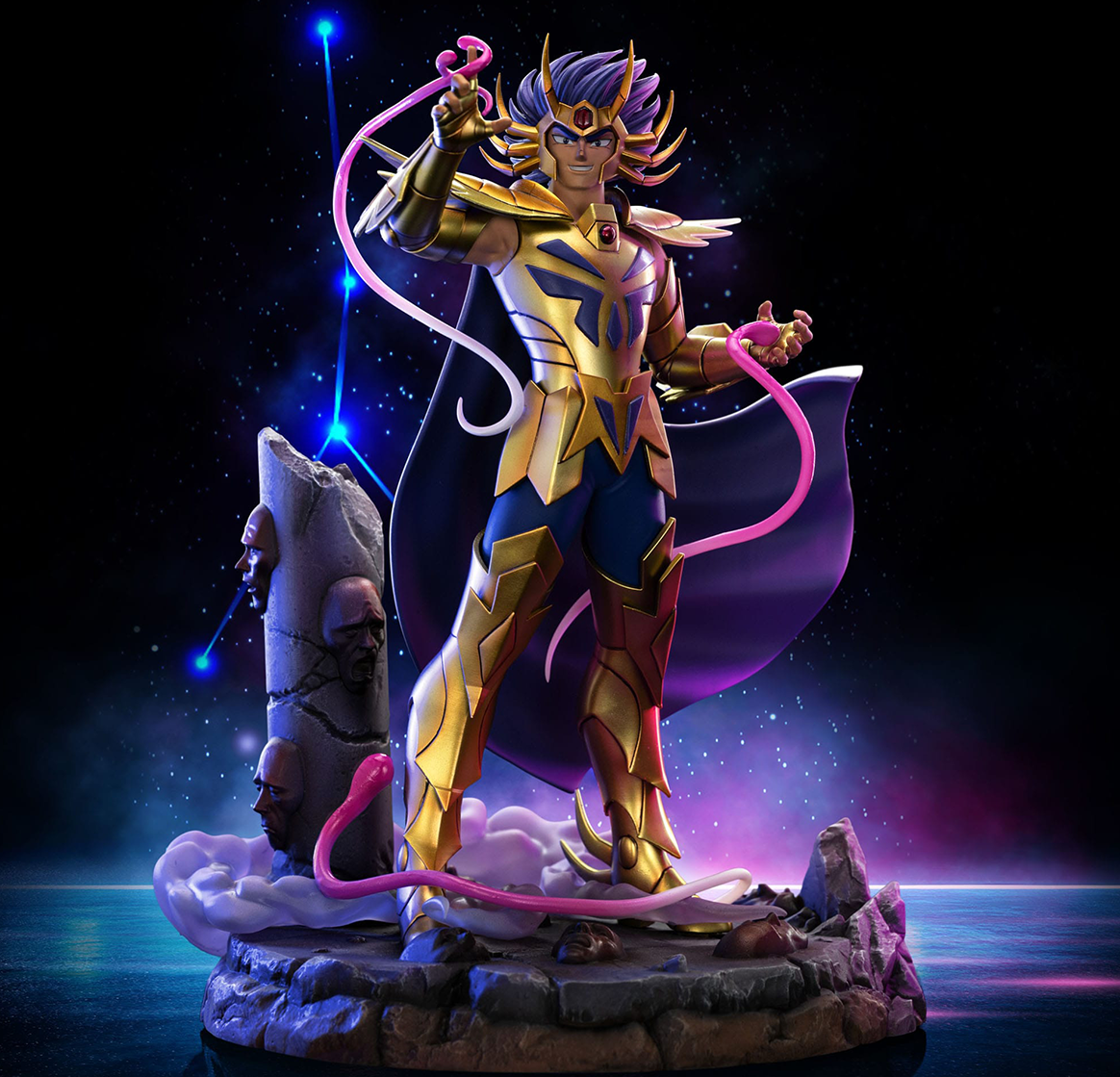 Saint Seiya Cancer Deathmask statuette 1/10 Art Scale 23cm Iron Studios