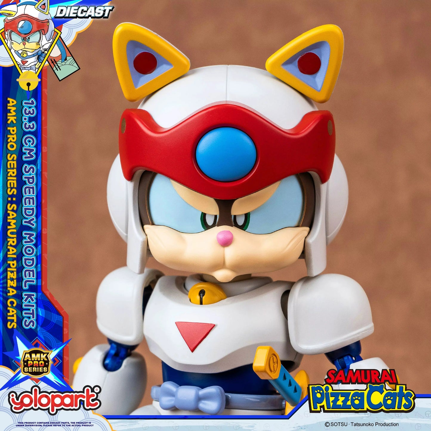 Samurai Pizza Cats Speedy Figurine AMK PRO Series Model Kit 13,3cm Yolopark