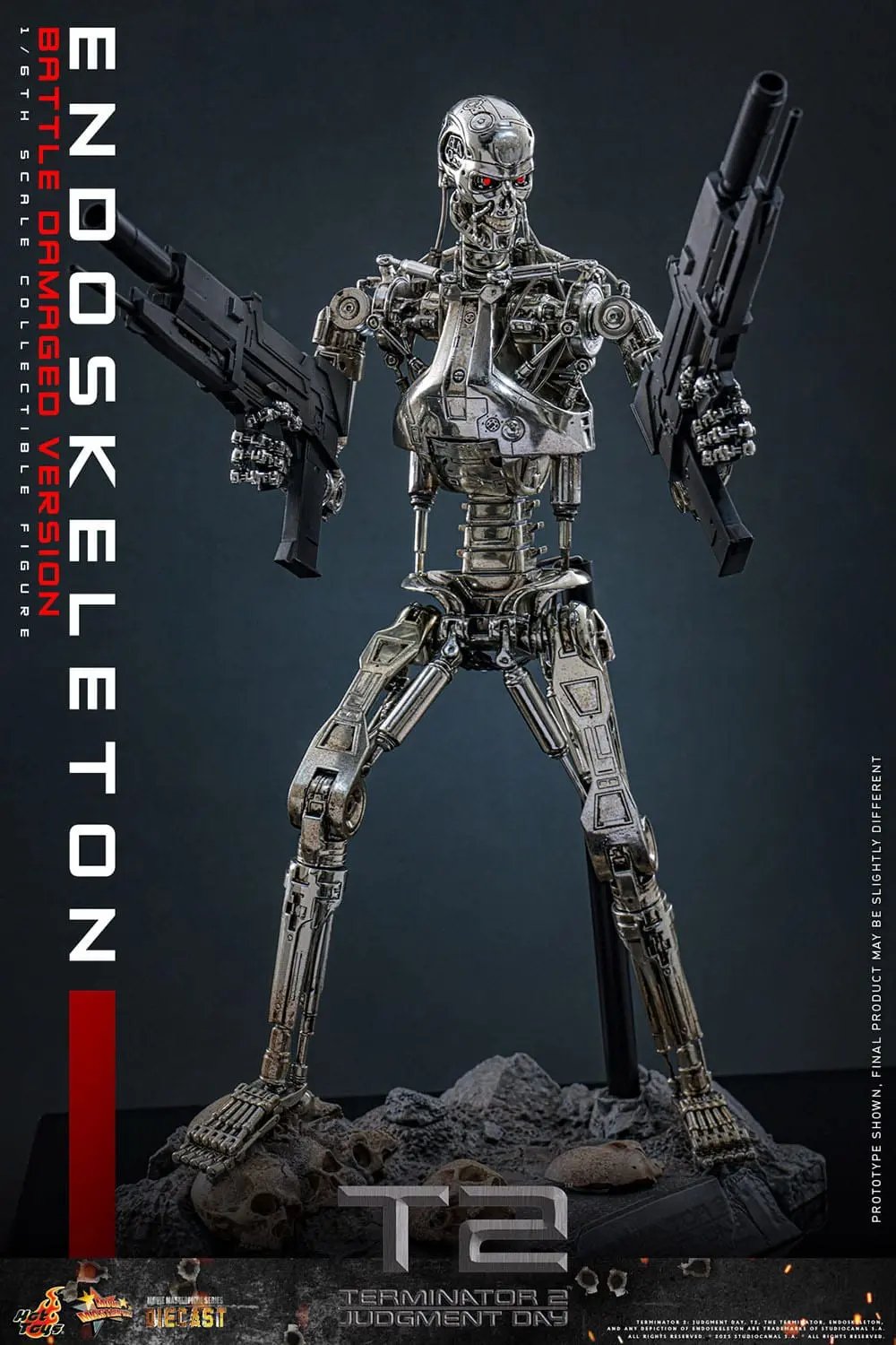Terminator 2 : Le Jugement dernier Endoskeleton figurine Movie Masterpiece Die-cast 1/6 (Battle Damaged Version) 31 cm Hot Toys