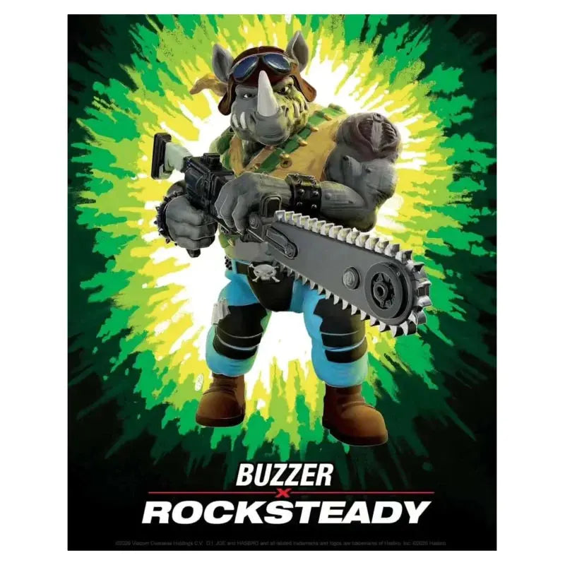 Tortues Ninja x G.I. Joe Crossover Classics figurine Rocksteady x Dreadnok Buzzer 12 cm Playmates