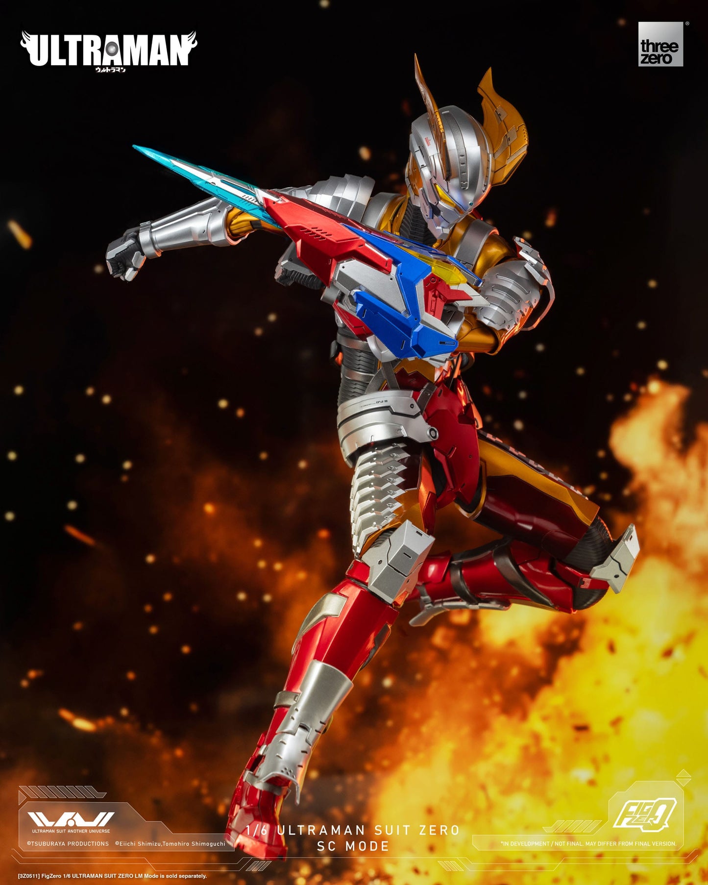 Ultraman Suit Zero SC Mode Ultraman figurine FigZero 31cm ThreeZero