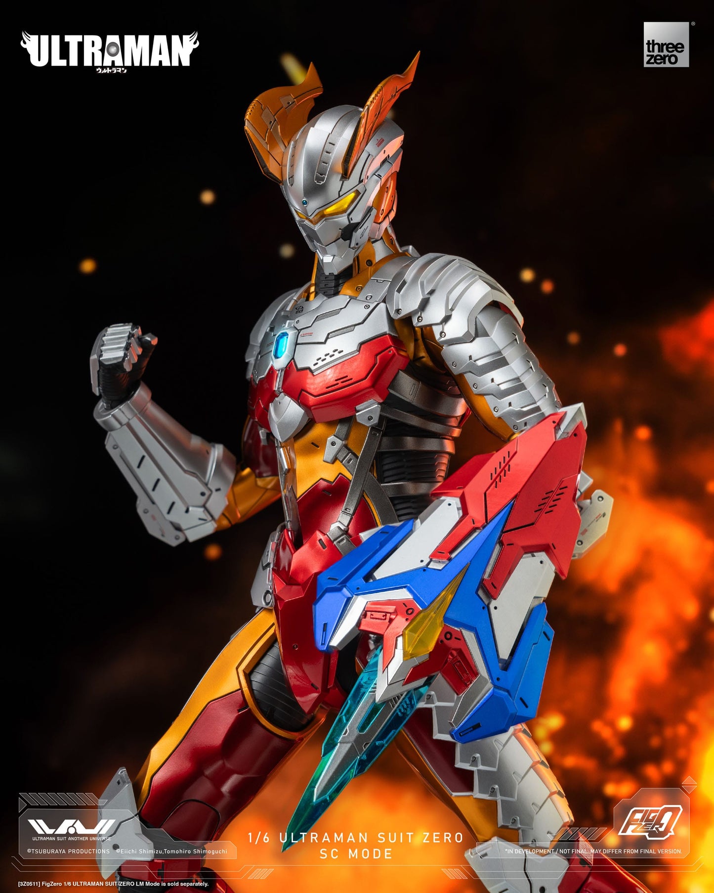 Ultraman Suit Zero SC Mode Ultraman figurine FigZero 31cm ThreeZero