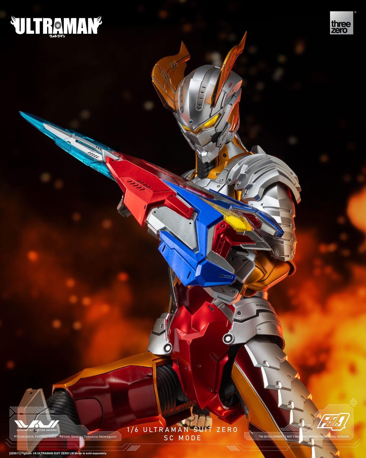 Ultraman Suit Zero SC Mode Ultraman figurine FigZero 31cm ThreeZero
