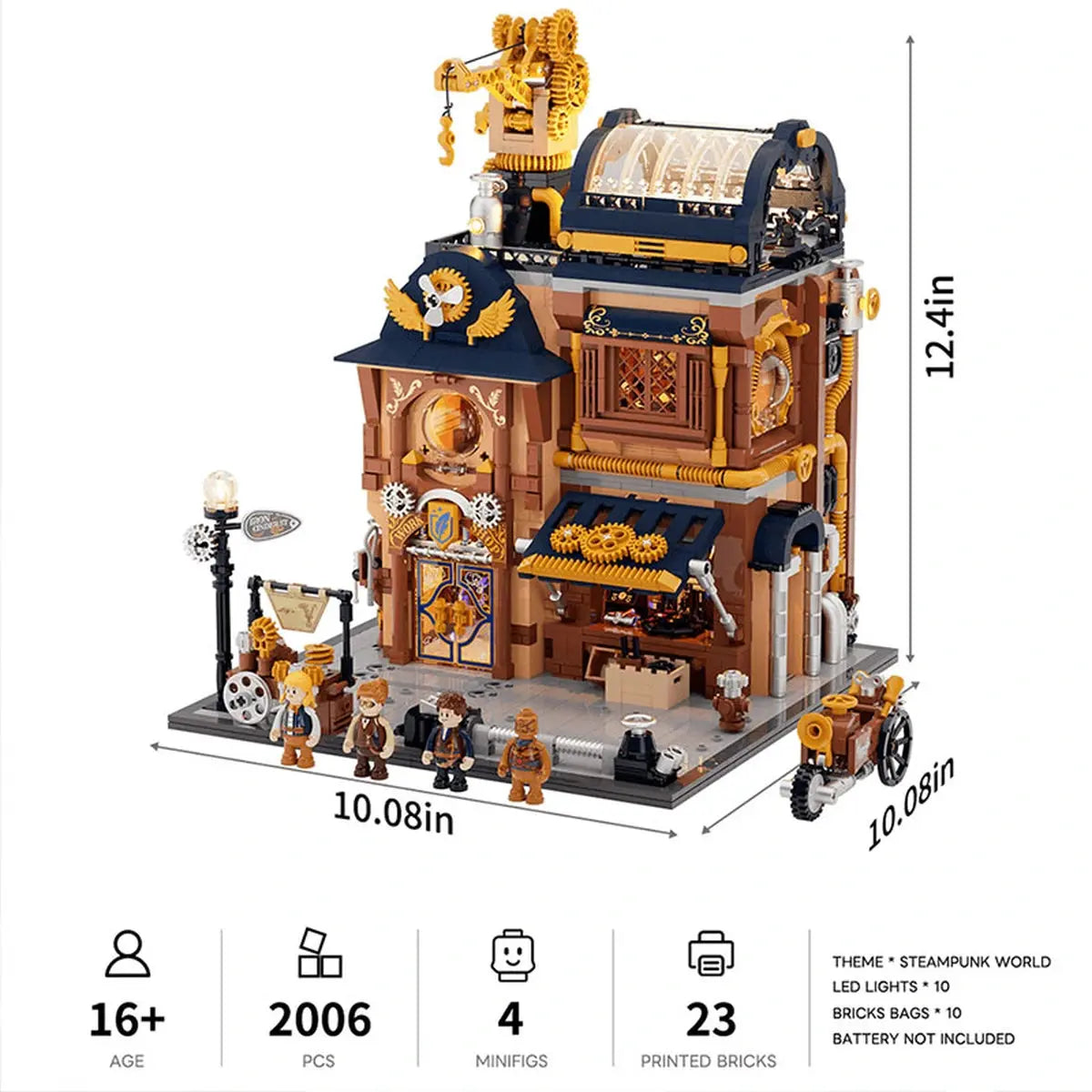 Lumibricks Steampunk World 11015 Steampunk Mechanical Workshop - Image 4
