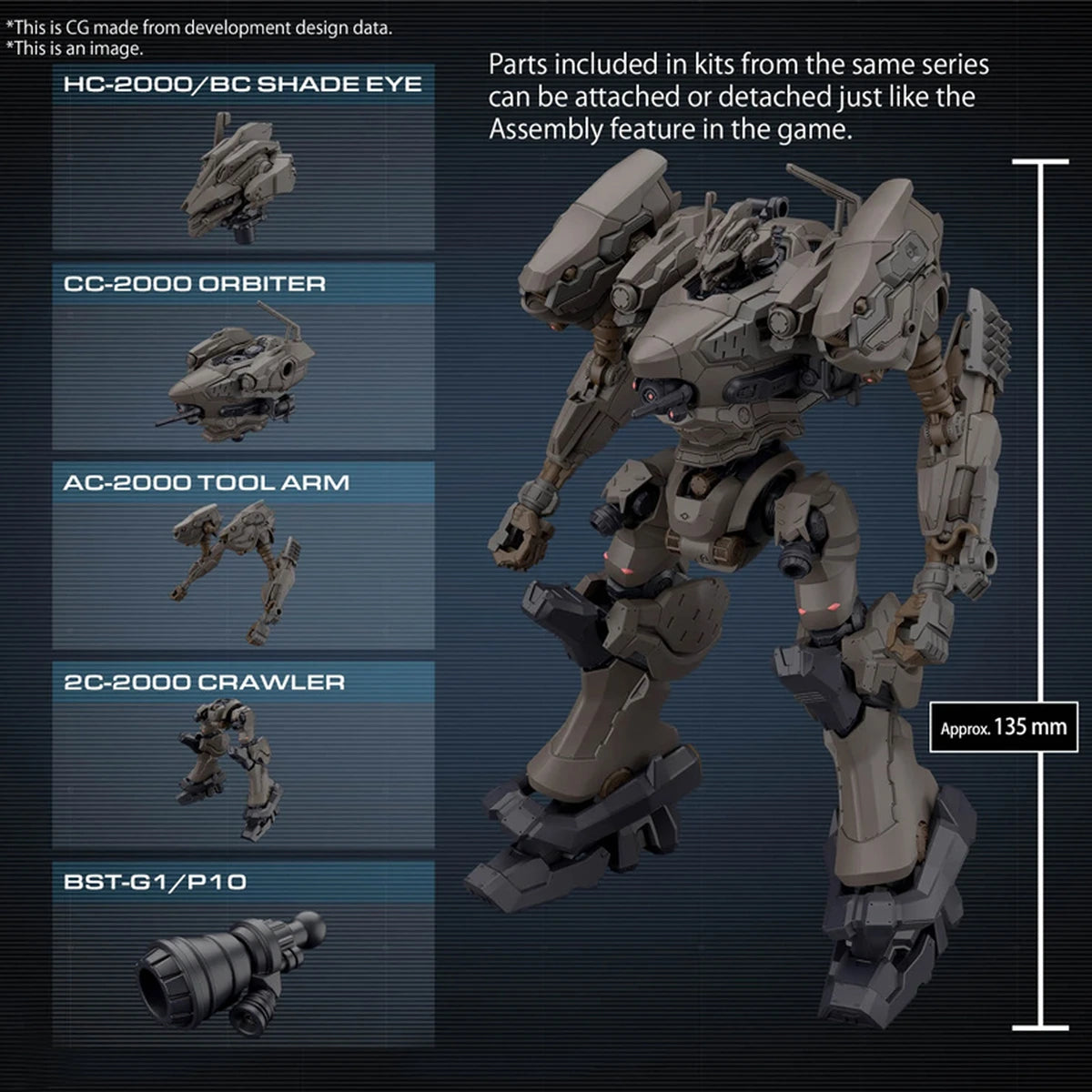 30MM Armored Core VI Fires Of Rubicon Rad CC-2000 Orbiter Nightfall - Image 2