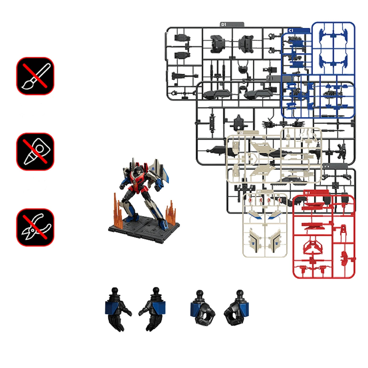 Transformers Blokees Classic Class 16 Starscream Transformer One - Image 4