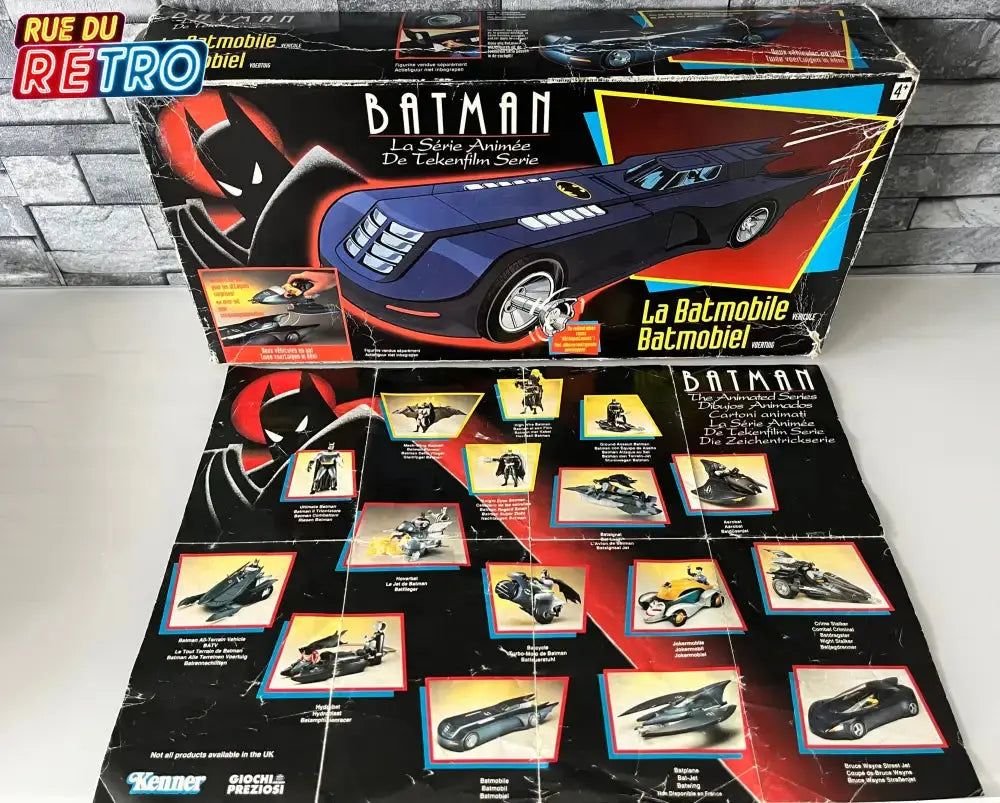 Batmobile 1993 + Boîte + Notice + Dépliant Kenner - Batman The Animated Series Kenner