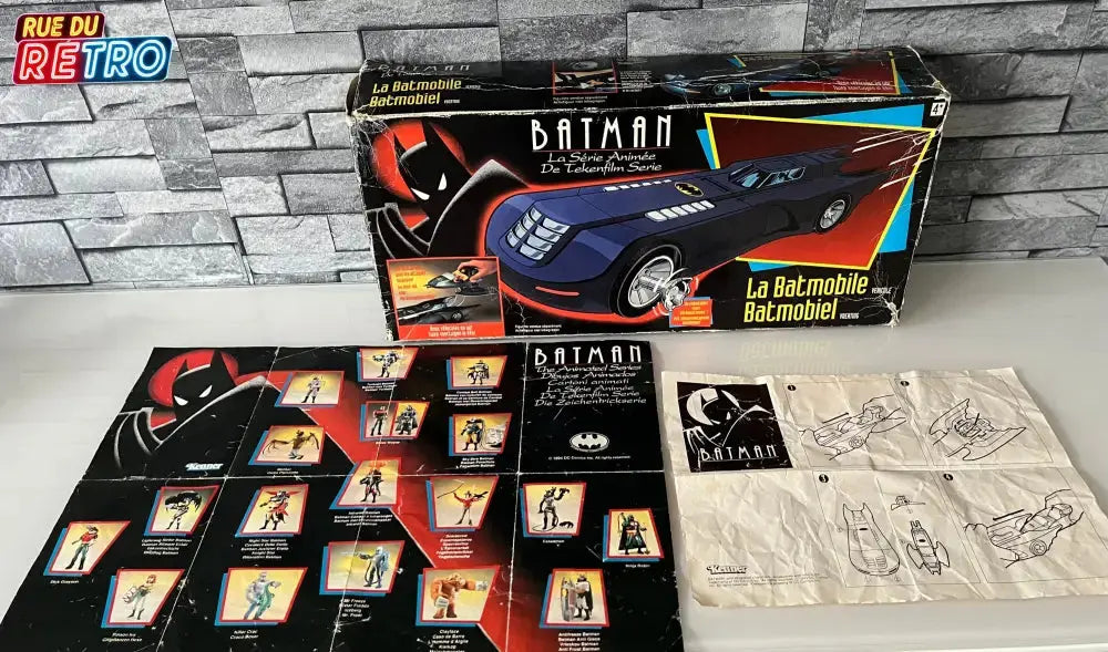 Batmobile 1993 + Boîte + Notice + Dépliant Kenner - Batman The Animated Series Kenner