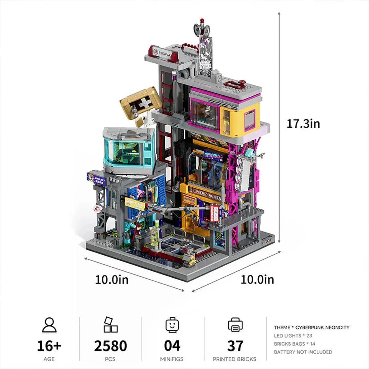 Lumibricks Cyberpunk Neoncity 17005 Game Stack - Image 4