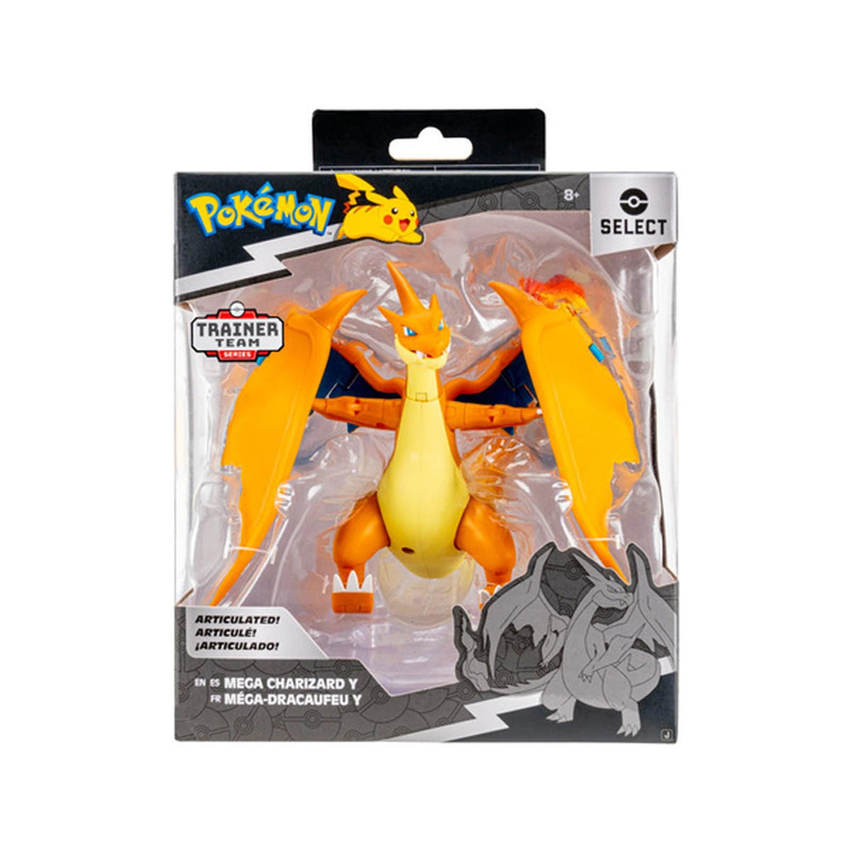 Pokemon Select 15cm Super Articulated Figure W11 Mega Charizard Y Dracaufeu - Image 3