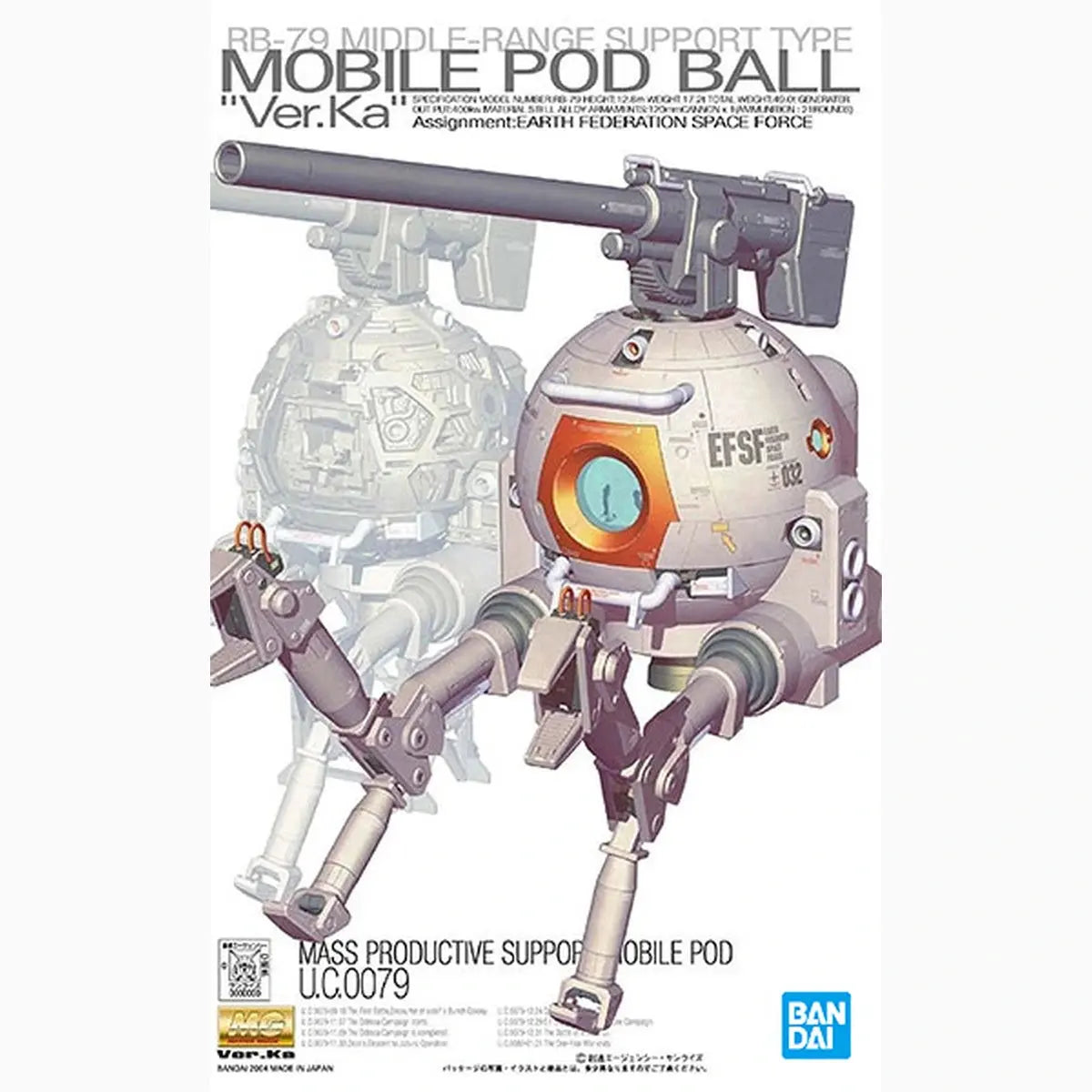 Gundam Gunpla MG 1/100 Ball Ver.Ka - Image 2