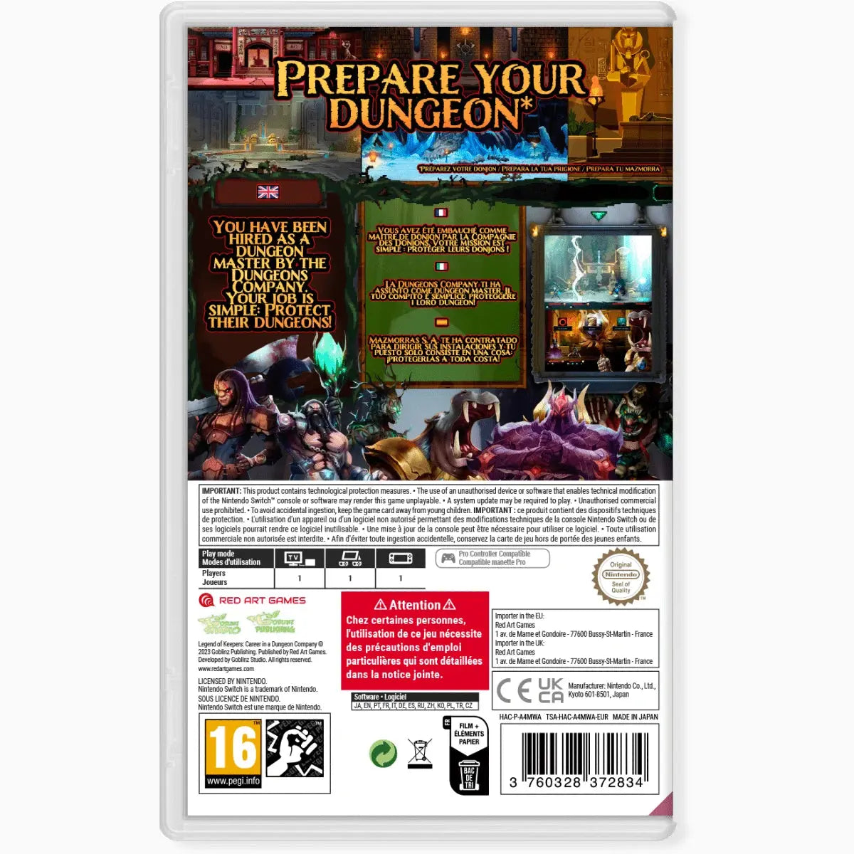Legend Of Keepers + 3 DLC Inclus Nintendo Switch