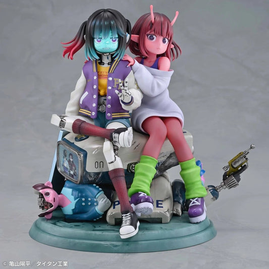 Milky Subway The Galactic Limited Express pack 2 figurines PVC Chiharu & Makina 18 cm - Image 1
