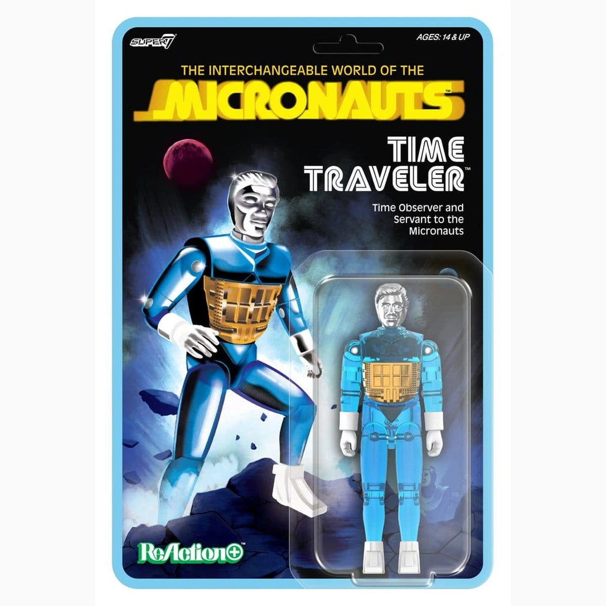 Micronauts figurine ReAction+ Wave 03 Time Traveler (Translucent Blue) 10 cm - Image 3
