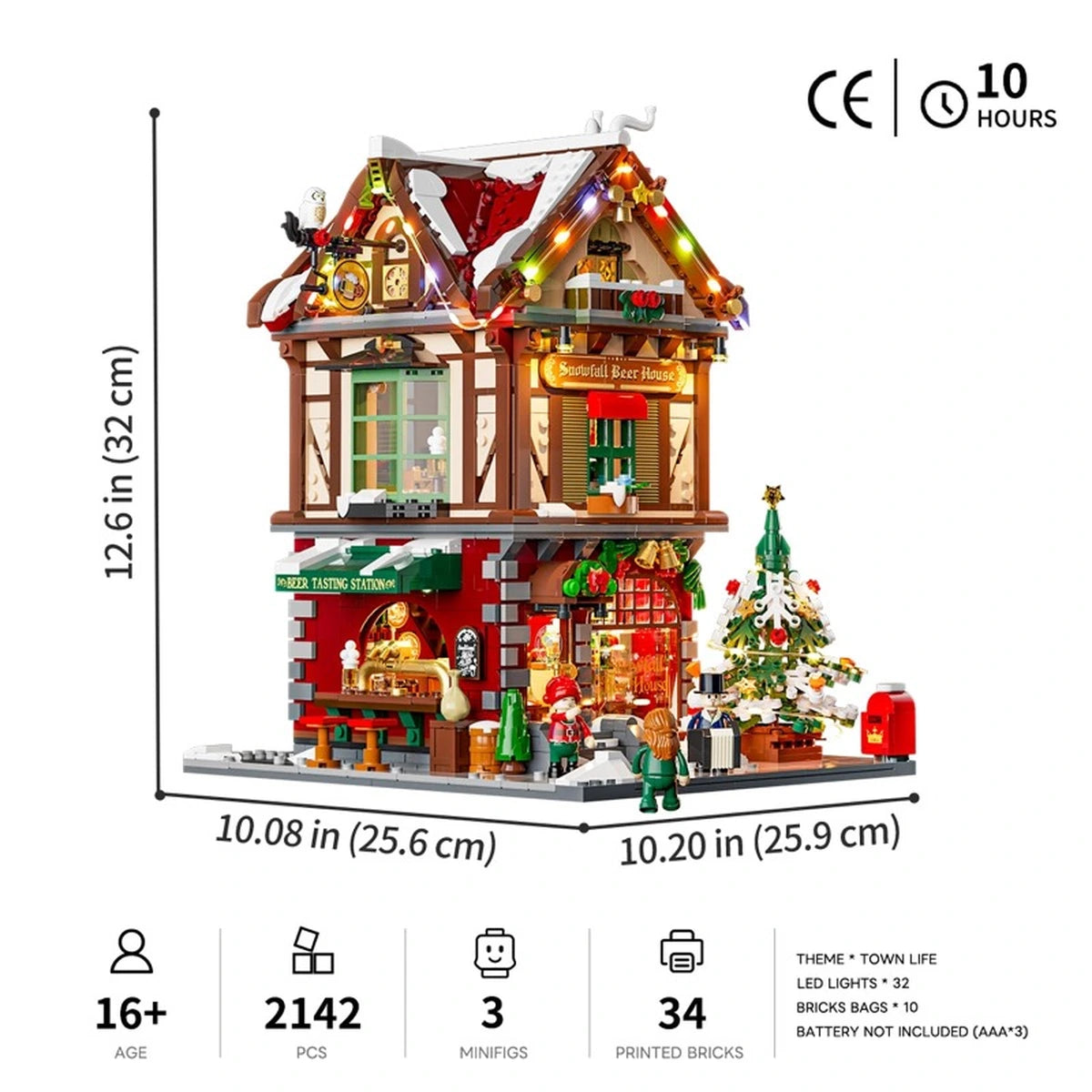 Lumibricks Town Life 15014 Christmas Pub - Image 5