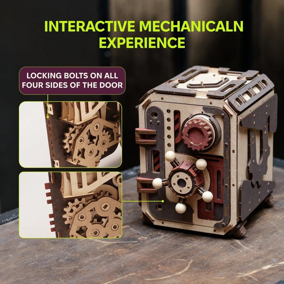Ugears maquette en bois 3D Safe Too 17 cm - Image 4