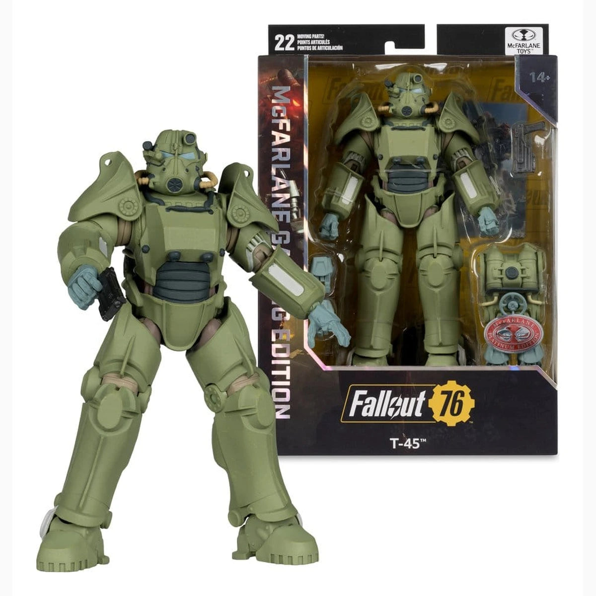 Fallout 76 Gaming Edition figurine T-45 Military Armor (Red Platinum Edition) 20 cm - Image 5