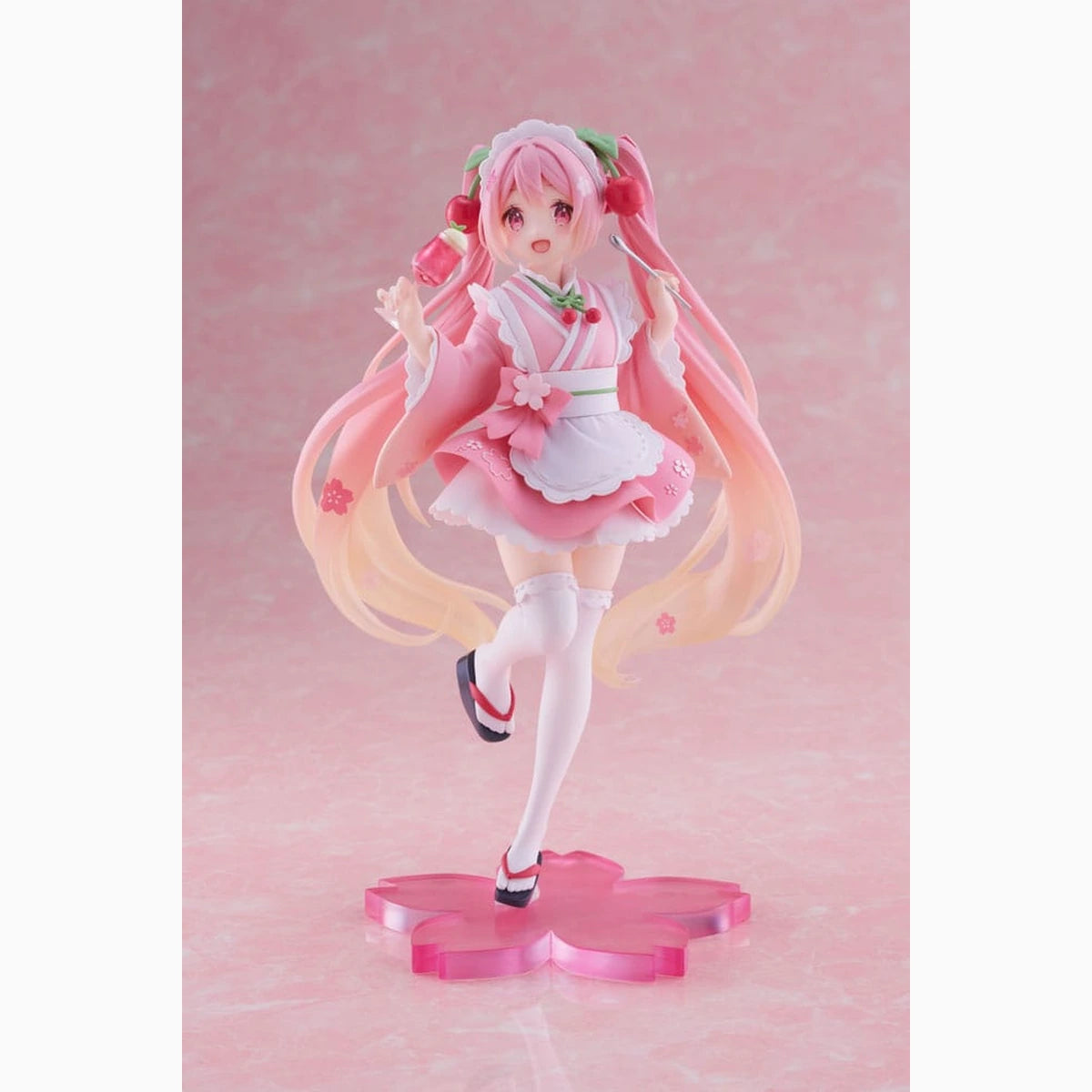 Hatsune Miku statuette PVC Newley Written Sakura Miku Japanese Cafe Ver. Reissue 18 cm - Image 1