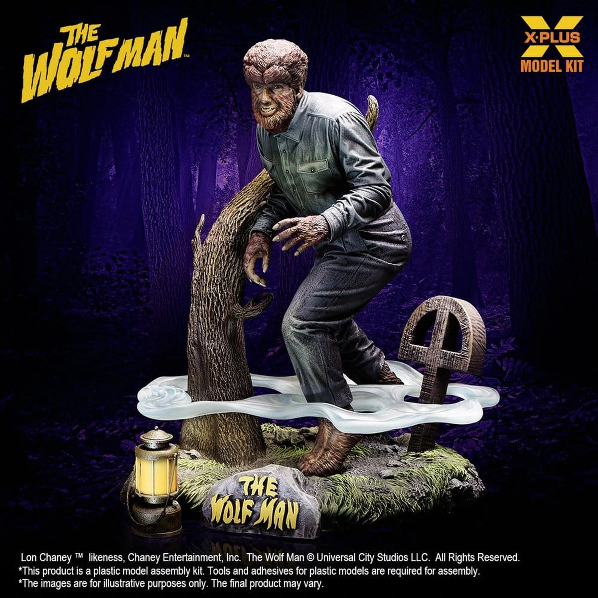 The Wolf Man figurine Plastic Model Kit 1/8 Lon Chaney Jr. as Wolf Man 22 cm (Reproduction) - Image 3