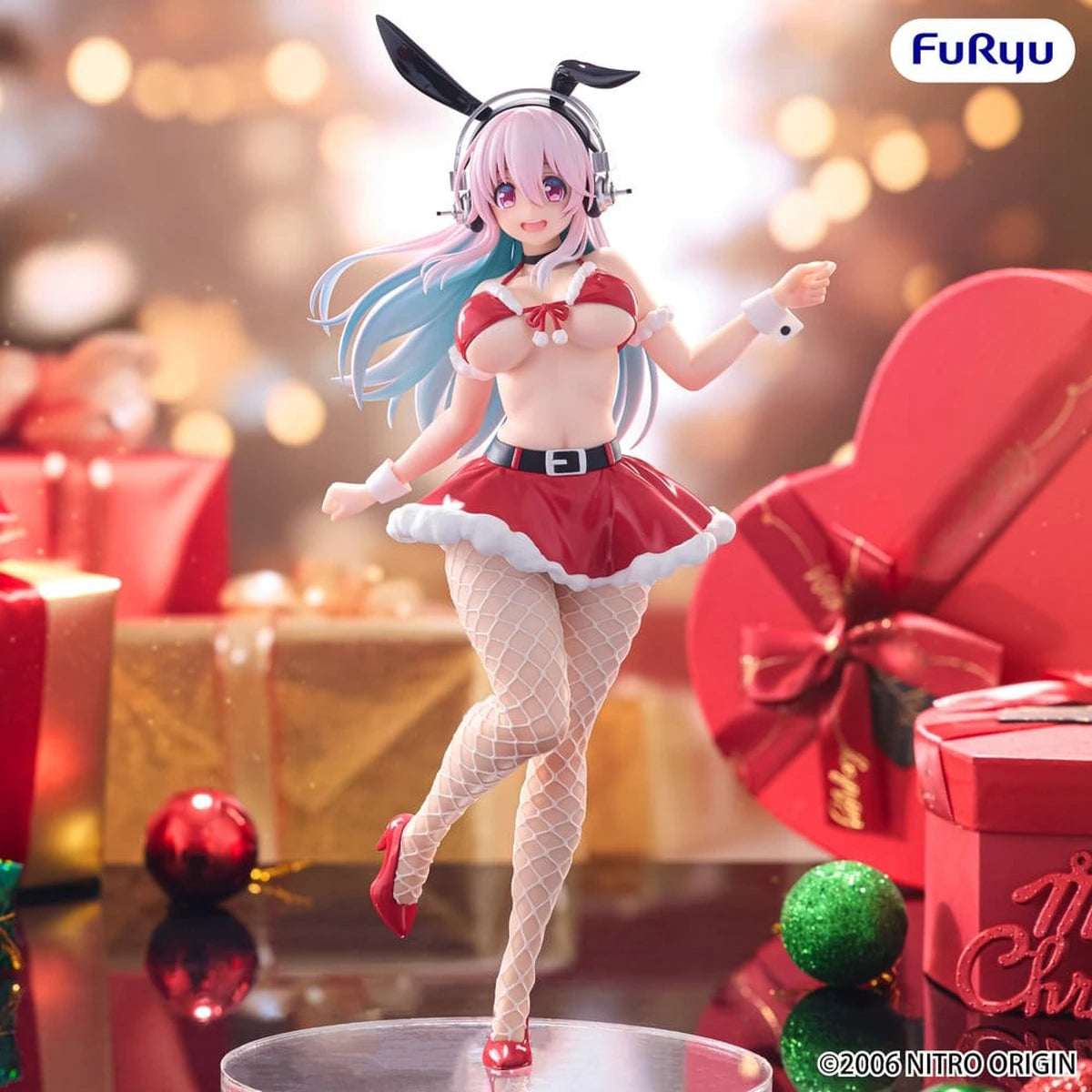 Super Sonico figurine PVC BiCute Bunnies Santa Ver. 30 cm - Image 1