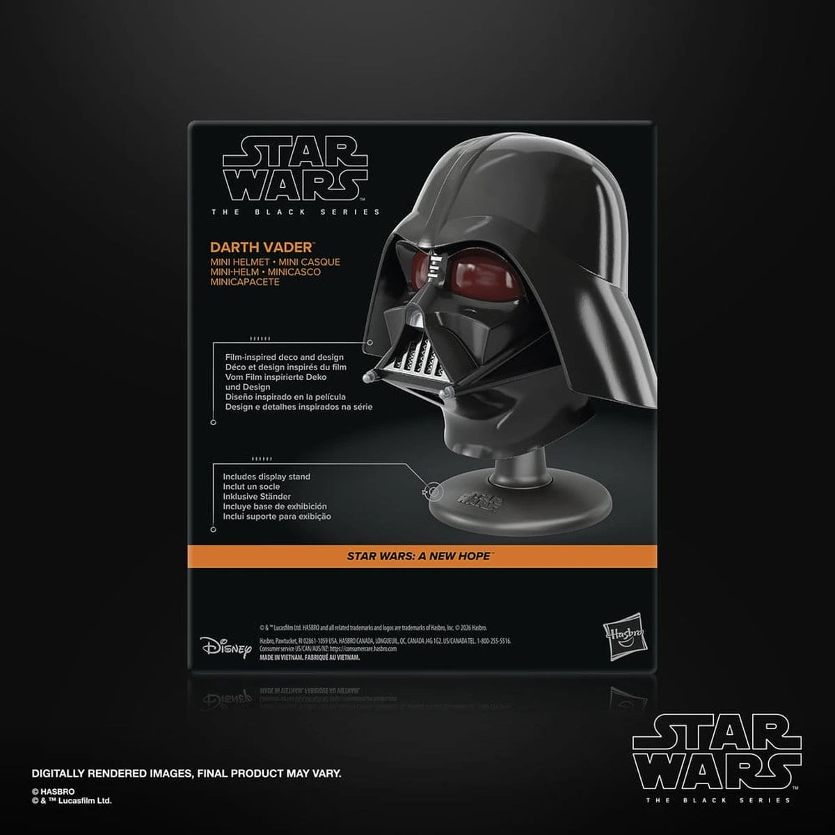 Star Wars Episode IV Black Series mini casque Darth Vader 15 cm - Image 4