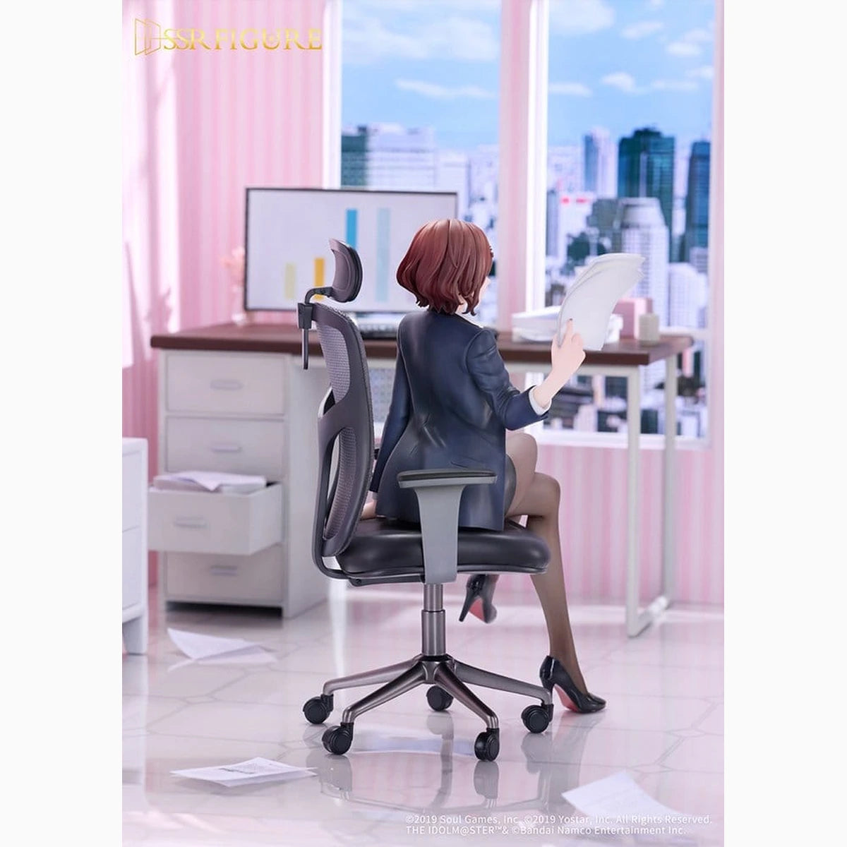 The Idolmaster Shiny Colors x Mahjong Soul figurine PVC 1/7 Madoka Higuchi Effortless Work Ver. 21 cm - Image 4
