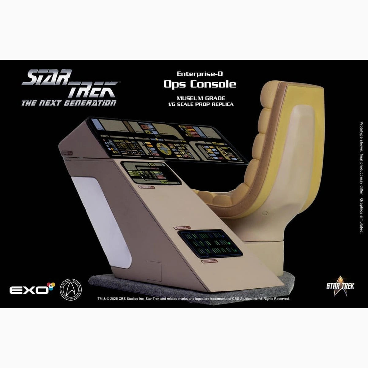 Star Trek : La Nouvelle Génération réplique 1/6 Enterprise-D Bridge OPS Console - Image 6