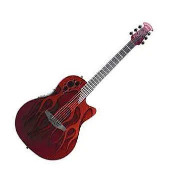 Guitare Electro VIntage Ovation USA 1778 Red Flame